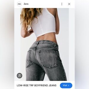 NEW‼️ ZARA FULL LENGTH LOW WAIST TRF BOYFRIEND JEANS SIZE 4